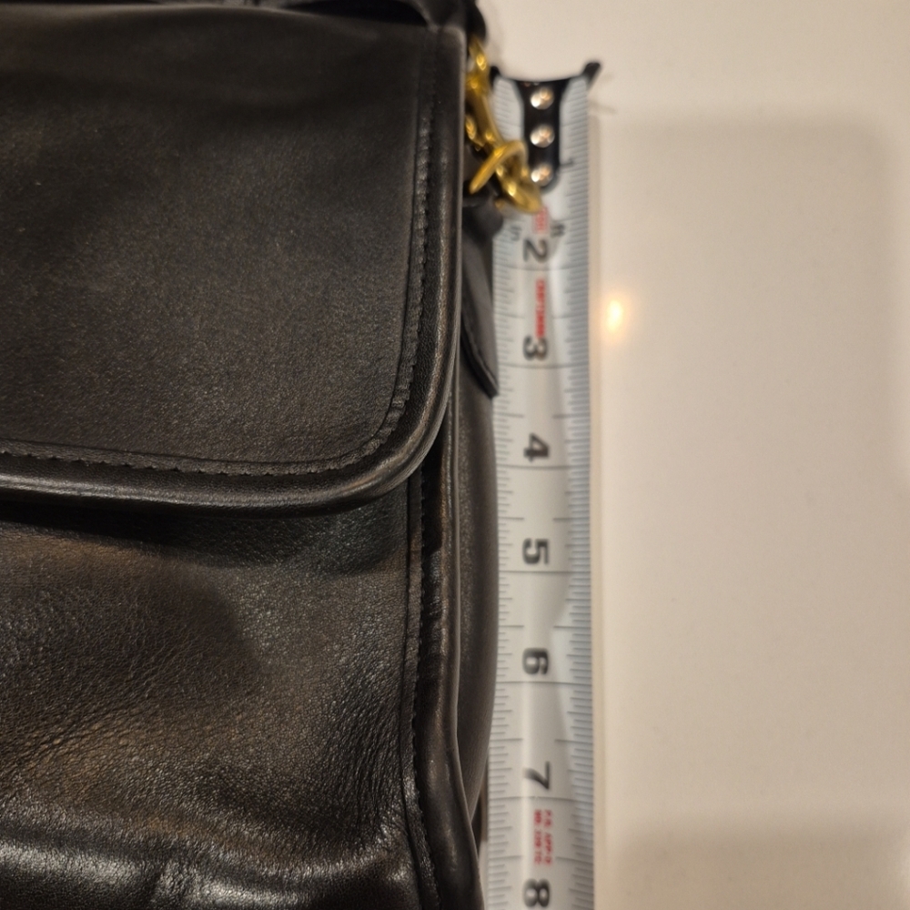 Vintage COACH Court Bag Old Coach Hand Bag Shoulder Bag Black Leather - Picture 17 of 17